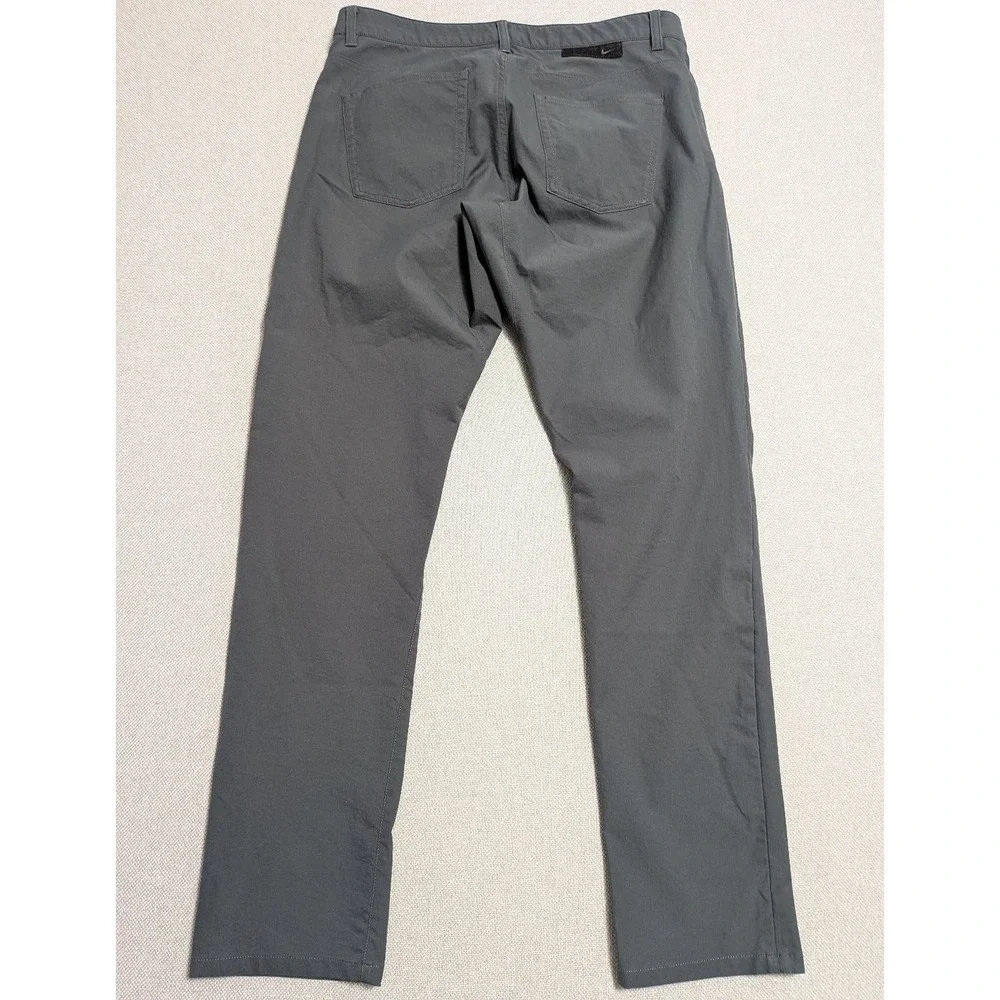 Nike Men's Pants Dark Grey 34x34 Slim Fit Dri-FIT Stretch Performance